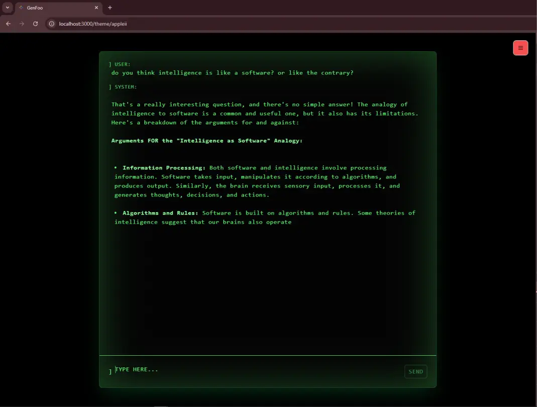 Apple II theme preview